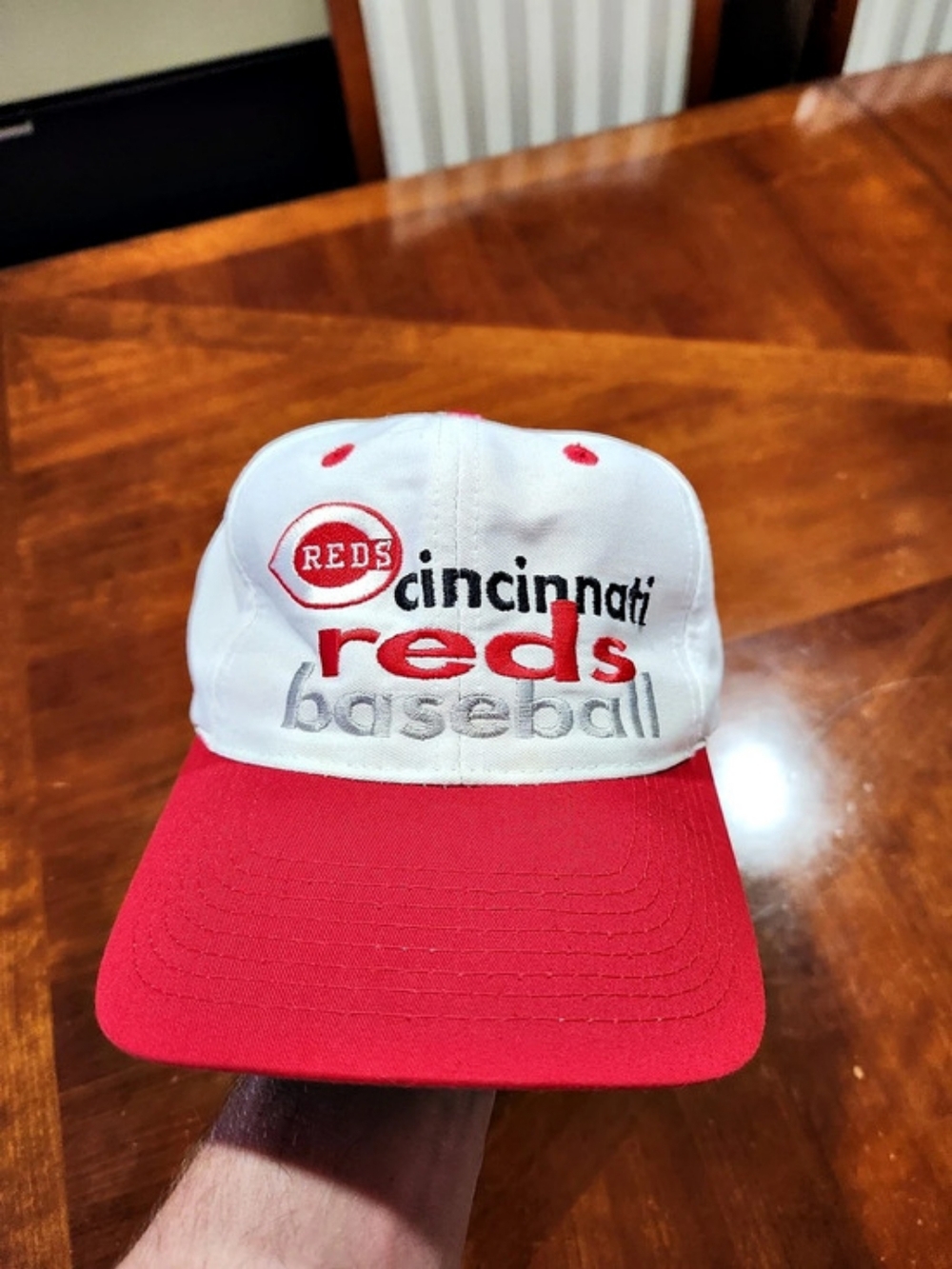 Vintage Logo7 Cincinnati Reds Snapback Hat